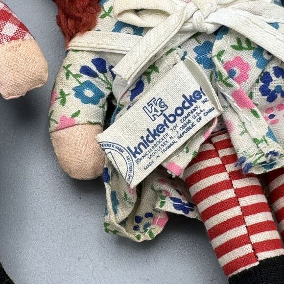 Vtg Knickerbocker Raggedy Andy and Raggedy Anne 6.5” Dolls Cloth Rag Doll Toys - Picture 5 of 12
